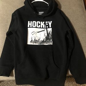 Hockey skateboards hoodie.